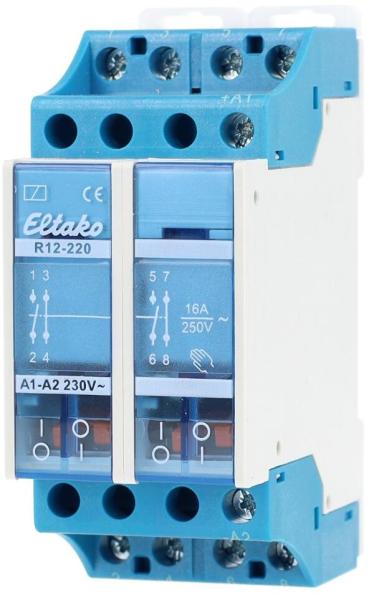Eltako R12-220-230V Elektromechanisches Schaltrelais, 2 Schließer, 2 Öffner 16A (22220030)