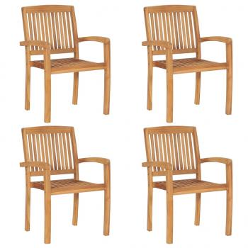 5-tlg. Garten-Essgruppe Massivholz Teak
