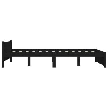 Bett mit Schubladen Schwarz 150x200 cm