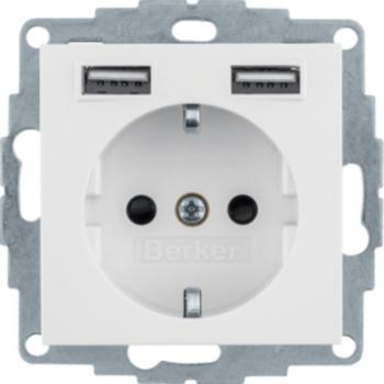 ARDEBO.de - 48036089 Steckdose SCHUKO/USB A-A, Q.x, pw. samt