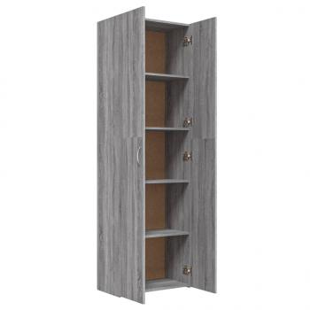 Büroschrank Grau Sonoma 60x32x190 cm Holzwerkstoff