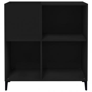 Plattenschrank Schwarz 84,5x38x89 cm Holzwerkstoff