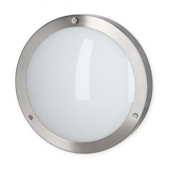 ARDEBO.de Eglo Vento 1 LED Wand-/Deckenleuchte, 11W, Edelstahl, weiß (94121)