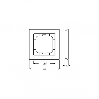 Busch-Jaeger 1721-270 Abdeckrahmen, Axcent, 1-fach Rahmen, platin (2CKA001754A4683)