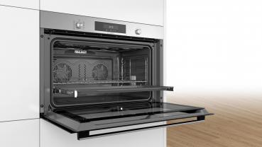 Bosch VBD5780S0 Serie 6 EEK: A+ Einbaubackofen, 90 cm breit, 112 Liter, Pyrolyse, Heißluft, edelstahl