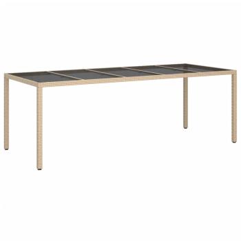 9-tlg. Garten-Essgruppe mit Kissen Beige Poly Rattan