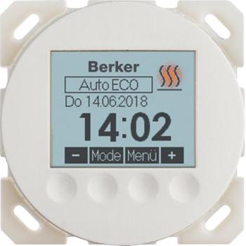 ARDEBO.de Berker 20462089 Temperaturregler, eitgesteuert, R.x Serie 1930, polarweiß glänzend