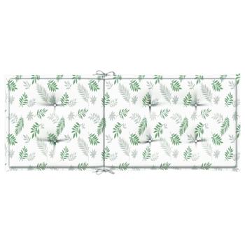 Hochlehner-Auflagen 4 Stk. Blattmuster Stoff