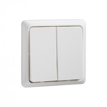 ARDEBO.de Elso 506194 Doppeltaster 42V/1A Unterputz, Renovierung, reinweiß