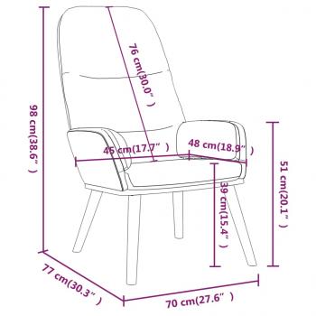 Relaxsessel mit Hocker Dunkelgrau Stoff