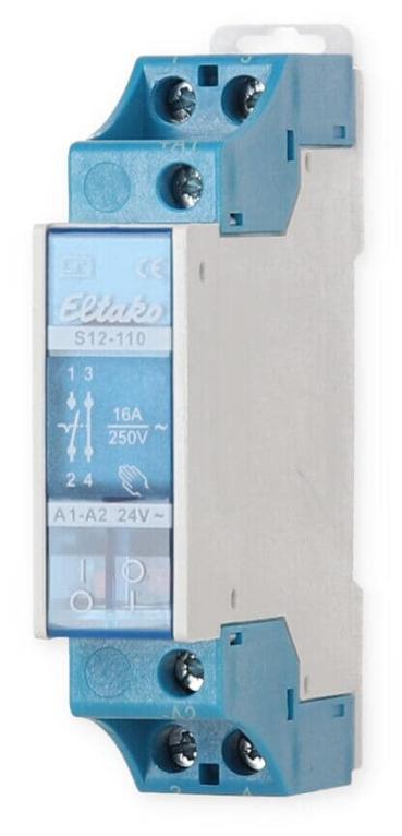 Eltako S12-110-24V Stromstoßschalter, 1 Schließer+1 Öffner, 16A, 24V (21110020)