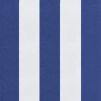 ARDEBO.de - Kissen Rund Blau & Weiß Gestreift Ø 100x11 cm Oxford-Gewebe