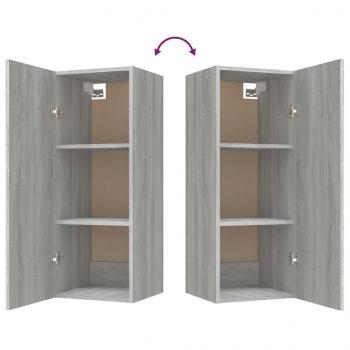 Wandschrank Grau Sonoma 34,5x34x90 cm Holzwerkstoff
