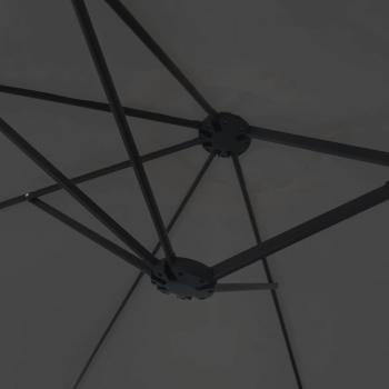 Doppelsonnenschirm Anthrazit 449x245 cm