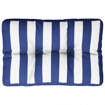 Palettenkissen Blau Weiß Gestreift 50x40x12 cm Stoff