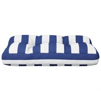 Palettenkissen Blau Weiß Gestreift 50x40x12 cm Stoff