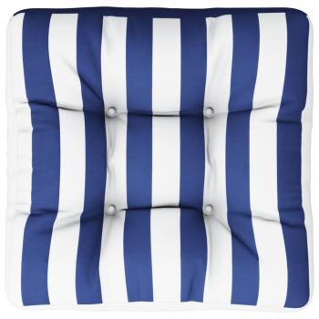 Palettenkissen Blau Weiß Gestreift 50x50x12 cm Stoff