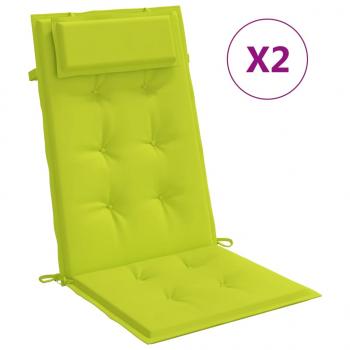 Hochlehner-Auflagen 2 Stk. Neongrün Oxford-Gewebe