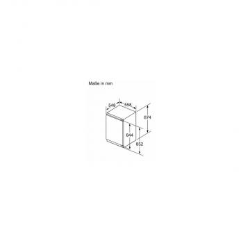 Bosch KIL22ADD1 Einbaukühlschrank mit Gefrierfach, Nischenhöhe 88 cm, 119 L, Festtürtechnik, Superkühlen, VitaFresh, LED Beleuchtung