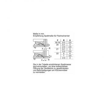 Bosch KIL22ADD1 Einbaukühlschrank mit Gefrierfach, Nischenhöhe 88 cm, 119 L, Festtürtechnik, Superkühlen, VitaFresh, LED Beleuchtung
