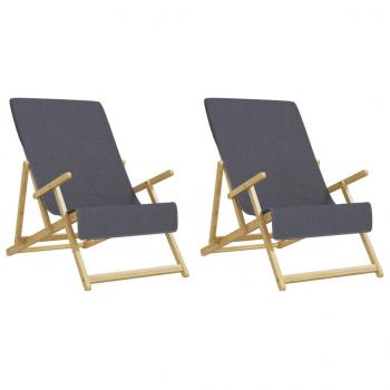 Strandtücher 2 Stk. Anthrazit 60x135 cm Stoff 400 GSM