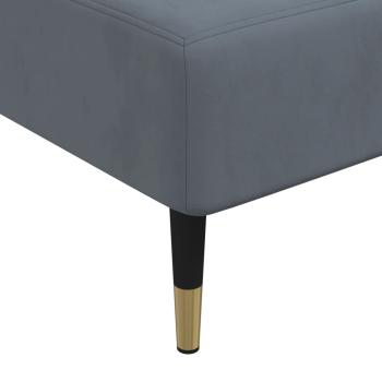 Schlafsofa in L-Form Dunkelgrau 279x140x70 cm Samt