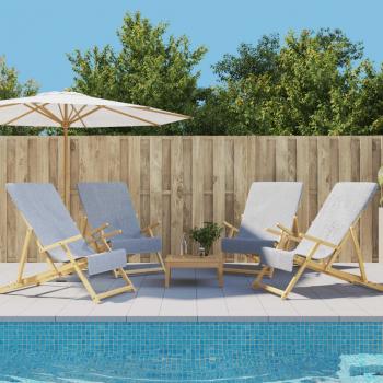 ARDEBO.de - Strandtücher 4 Stk. Grau 60x135 cm Stoff 400 GSM