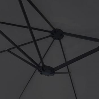 Doppelsonnenschirm Schwarz 449x245 cm