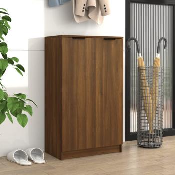 ARDEBO.de - Schuhregal Braun Eichen-Optik 59x35x100 cm Holzwerkstoff
