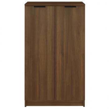 Schuhregal Braun Eichen-Optik 59x35x100 cm Holzwerkstoff