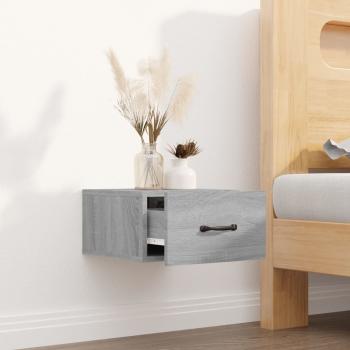 Wand-Nachttisch Grau Sonoma 35x35x20 cm  