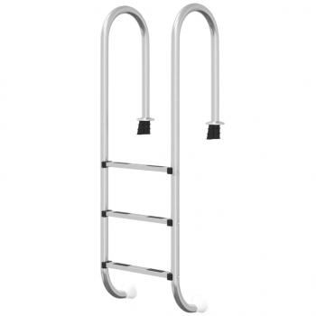 ARDEBO.de - Pool-Leiter 54x38x158 cm Edelstahl 304