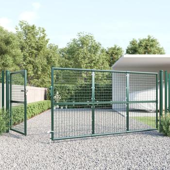 Mesh-Gartentor Grün 350x175 cm Verzinkter Stahl