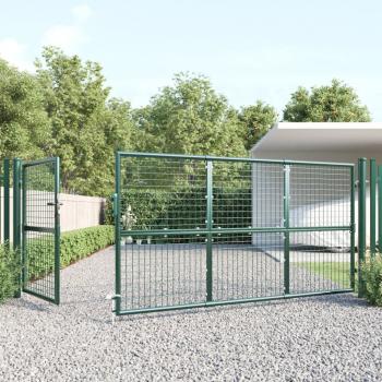 Mesh-Gartentor Grün 350x175 cm Verzinkter Stahl