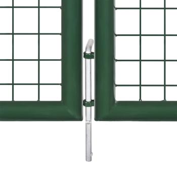 Mesh-Gartentor Grün 350x175 cm Verzinkter Stahl