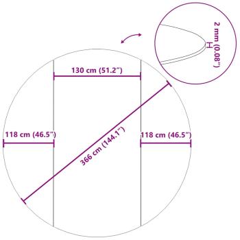 Pool-Bodentuch Hellgrau Ø366 cm Polyester Geotextil