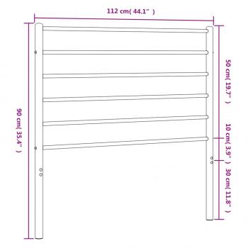 Kopfteil Metall Schwarz 107 cm