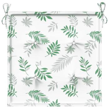 Sitzkissen 2 Stk. Blattmuster 50x50x3 cm Stoff