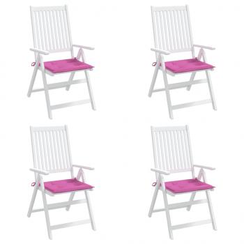 Gartenstuhl-Kissen 4 Stk. Rosa 40x40x3 cm Stoff
