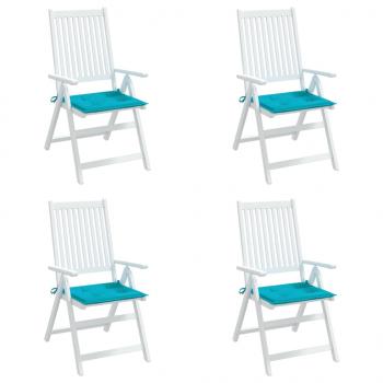 Gartenstuhl-Kissen 4 Stk. Türkis 50x50x3 cm Stoff