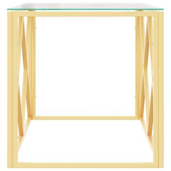 Couchtisch 110x45x45 cm Edelstahl und Glas