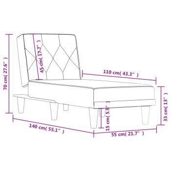 Chaiselongue Schwarz Stoff