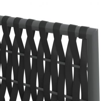 7-tlg. Garten-Essgruppe mit Kissen Poly Rattan und Stahl
