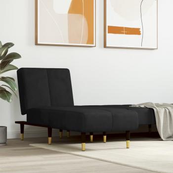ARDEBO.de - Chaiselongue Schwarz Samt