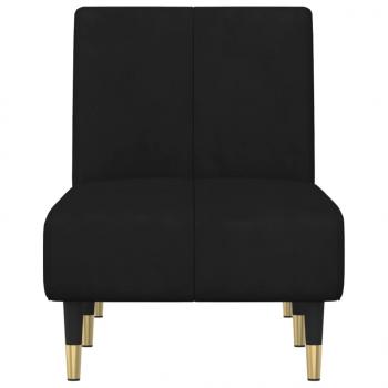 Chaiselongue Schwarz Samt