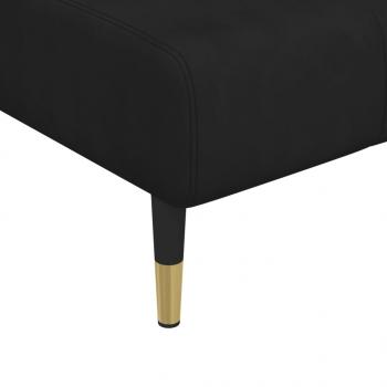 Chaiselongue Schwarz Samt