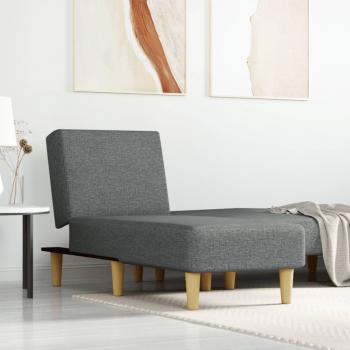 ARDEBO.de - Chaiselongue Dunkelgrau Stoff