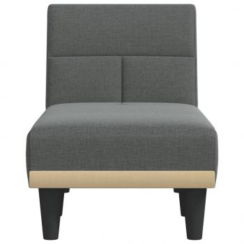 Chaiselongue Dunkelgrau Stoff
