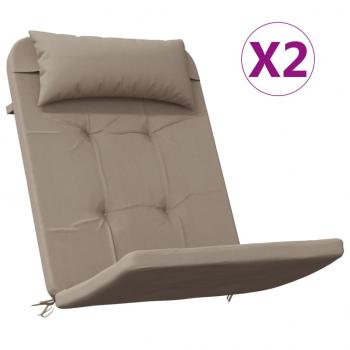 Adirondack-Auflagen 2 Stk. Taupe Oxford-Gewebe
