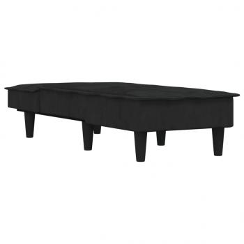 Chaiselongue Schwarz Samt